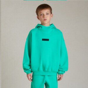Fear of God Kids Green Hoodie